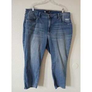 Kut From the Kloth Women’s Naomi‎ High Rise Fab Ab Crop Straight leg 20W Plus